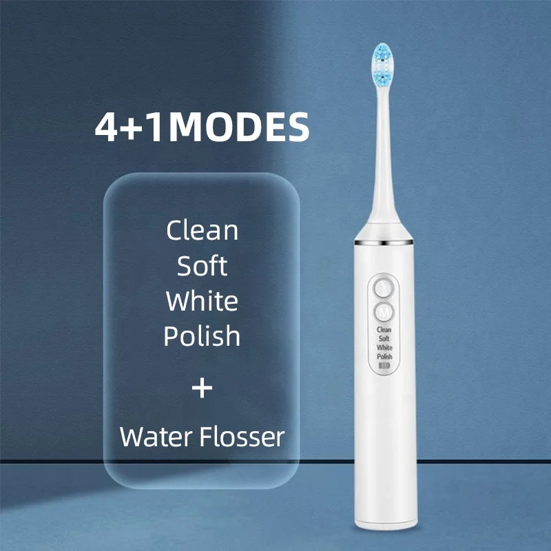 2023 New USB Type C OEM ODM IPX7 3 In 1 Dental Calculus Remover Oral Irrigator Water Flosser Flossing Sonic Electric Toothbrush