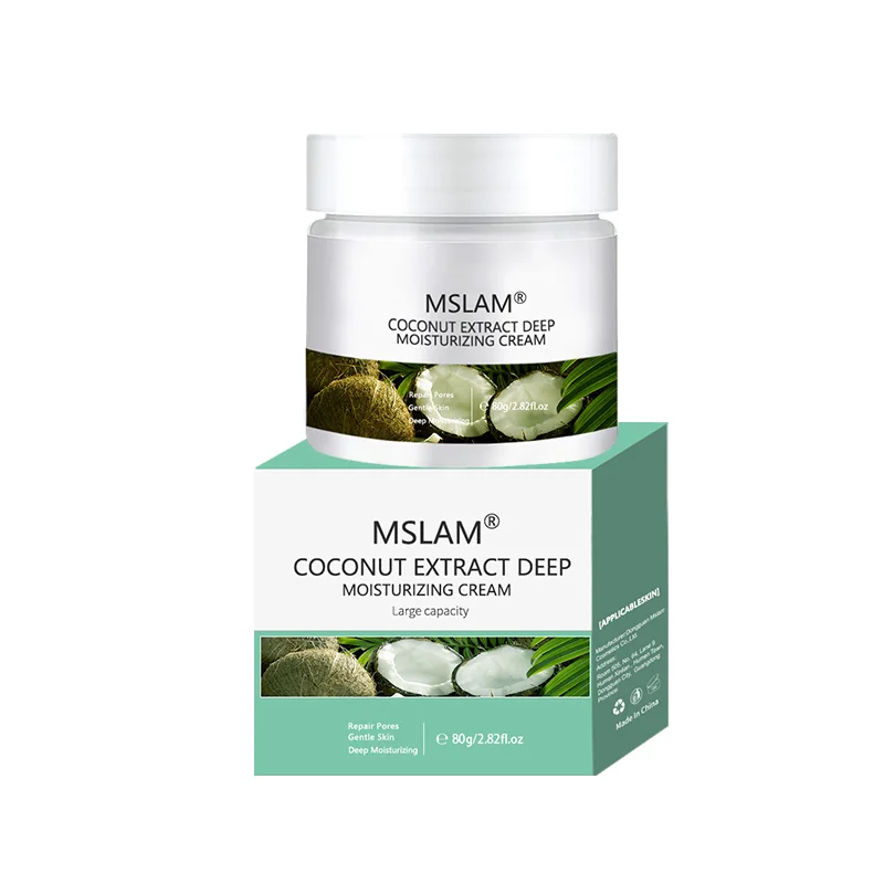 Wholesale Skin Care New Arrival MSLAM Coconut Deep Moisturizing Cream 80g For Face Repair Pores Hydrating