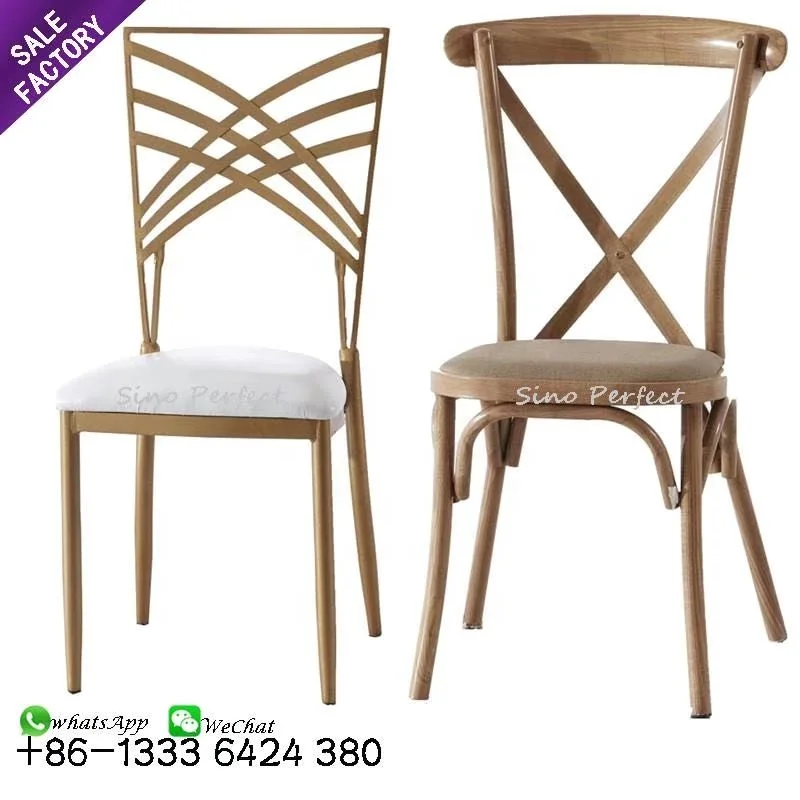  Фошань китайские производители белые золотые металлические стулья chiavari tiffanychair для свадебных