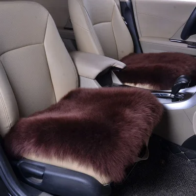 hot Factory wholesale car wool seat cushion 45*45 square  wool cushion four-level universal cushion