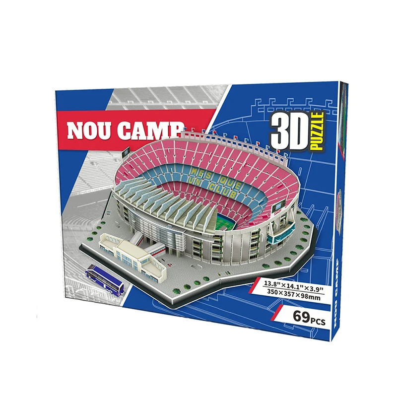 Hot Selling Kids&Adults 3D Dimensional Puzzle Football Stadium Self Assemble Model Toy DIY Assemble Paper Model Toy