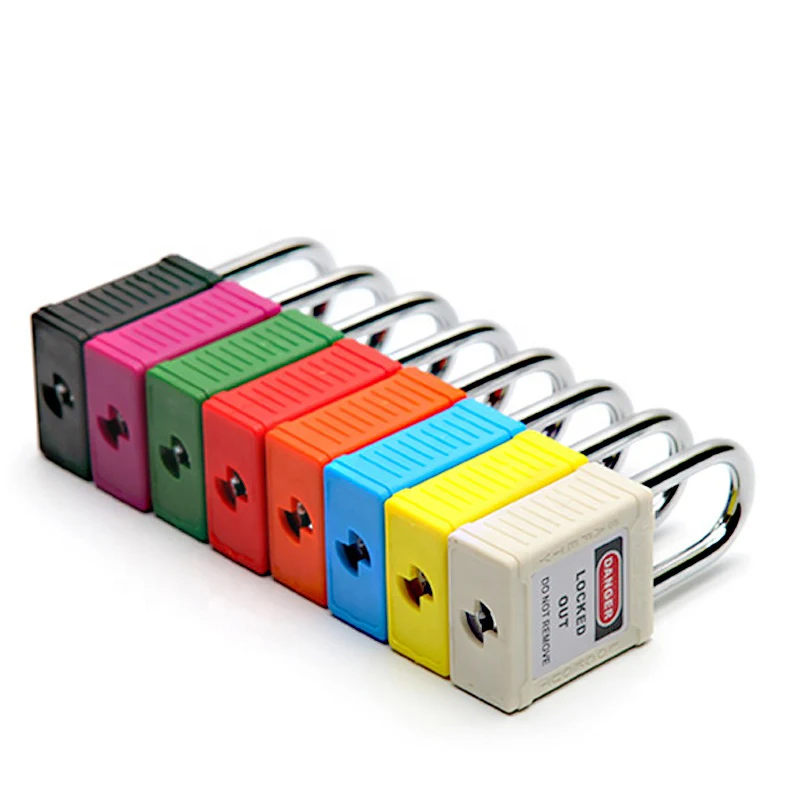 2022  38mm safety padlock with Master Keyed and steel shackle for Industrial lockout-tagout Custom laser coding and label