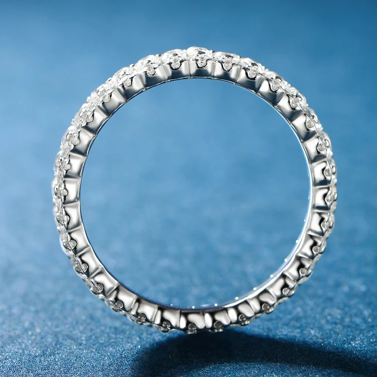 Pure Zirconia Rings 4ct Sterling Silver Lab Grown Diamond Oval Moissanite 925 Jewelry Fine Tennis