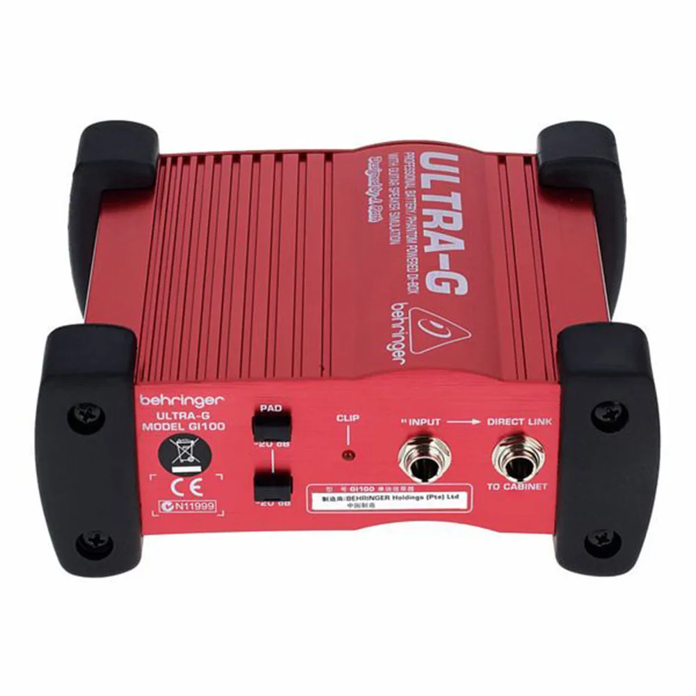 Behringer GI100 ULTRA-G 1-Channel Active Guitar DI Box Pa System Audio Sound Equipment Stage