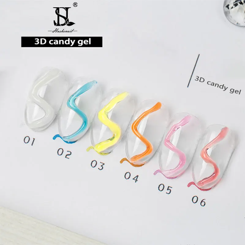 HS Korea Style DIY Modeling Nail Gel Nail Art Design 10 Colors 3D 5D Candy Gel Polish