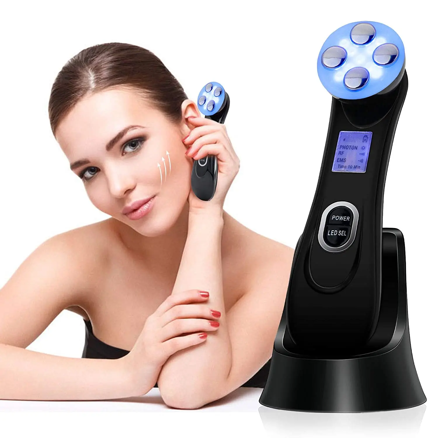 
2021 portable emslim eye rf device led facial massage skin tightening remove wrinkles face lifting machine 