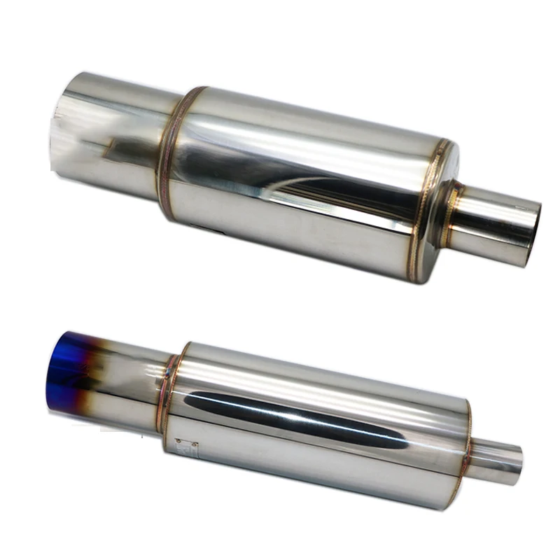 Stainless Steel Drum Modified Sports Car Sound Waves Universal Exhaust Pipe Oblique Muffled and Vigorous Drum