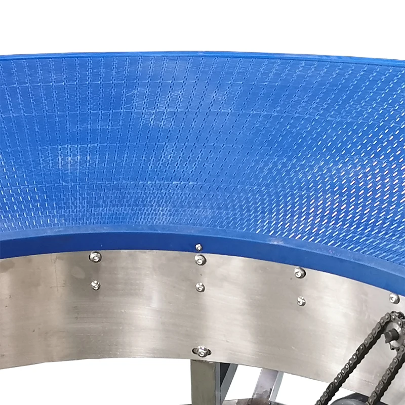 LHJ Chinese Manufacturer Factory Directly 90 Degree Turning Modular Belt Conveyor Curved Modular Belt Food Conveyor  Machine