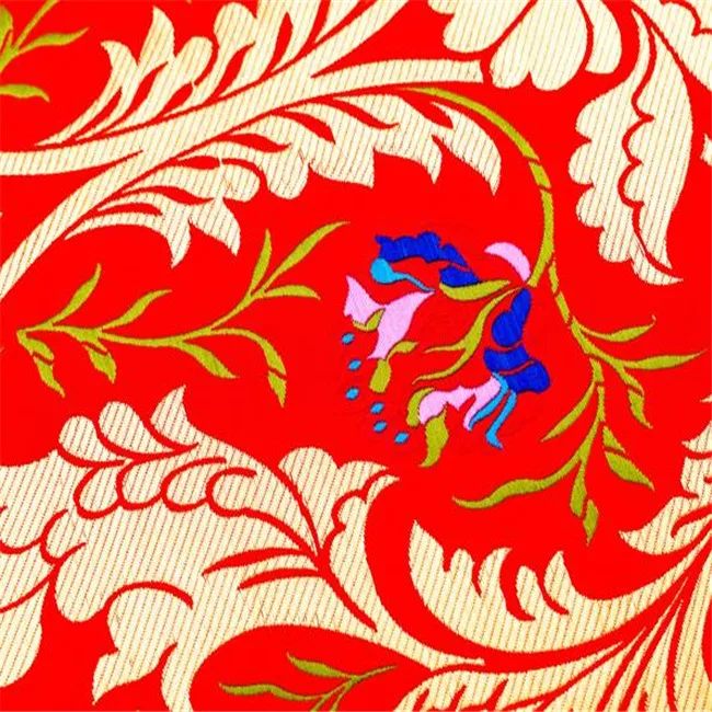 Discount Price Chinese Tibetan Style Brocade Pattern Luxury Gorgeous Design Jacquard Polyester Fabric for Apparel