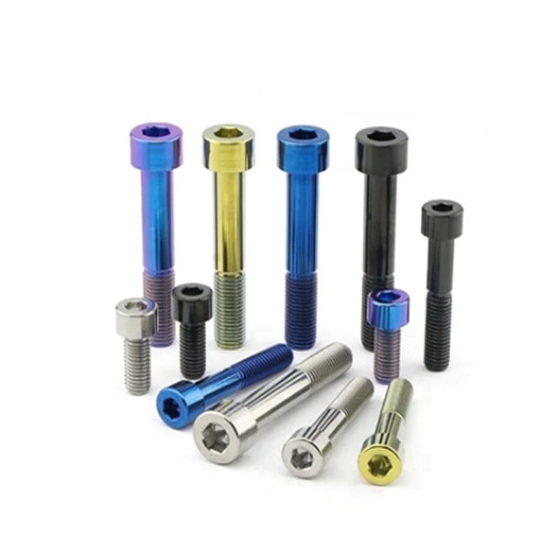 Colored gr5 M3 M4 M5 M6 titanium screw bolts