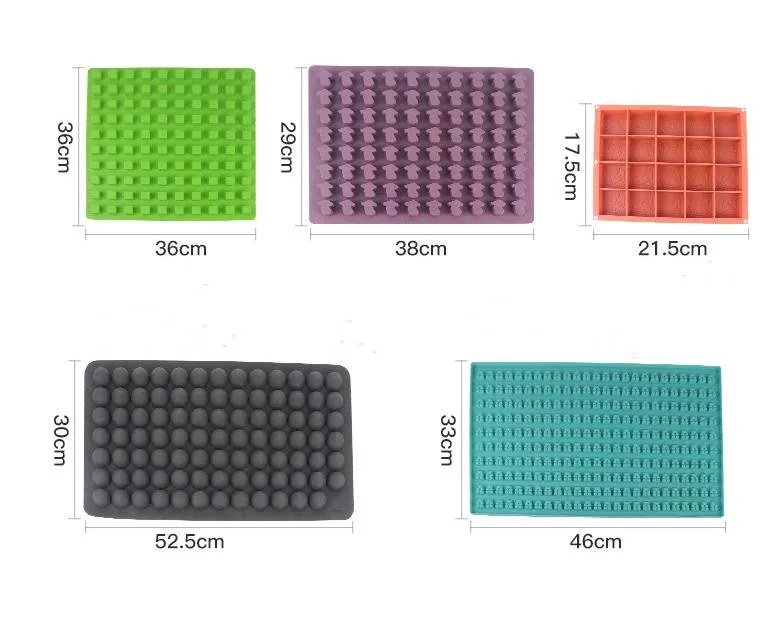 Non-Stick Ice Cube Tray Candy Mold Kitchen Baking Mould Silicone Chocolate Molds