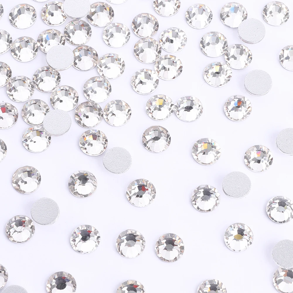 QIYI Hot selling Crystal Crystal AB Grade AAAAAA Exceptional Luster 2058 Non Hotfix Flat Back Rhinestones For Wedding Garments