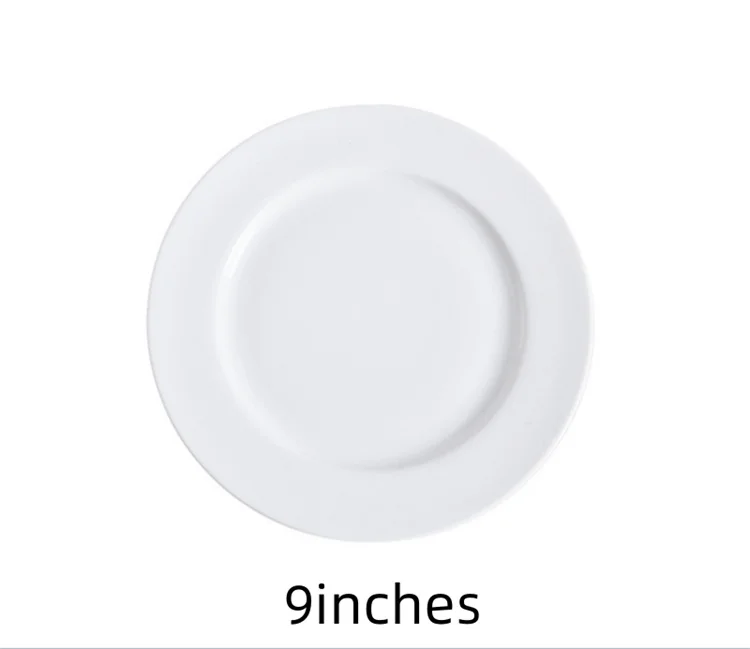 Западный стейк инвентарь Сердце торт тарелка чистый белый керамическая круглая