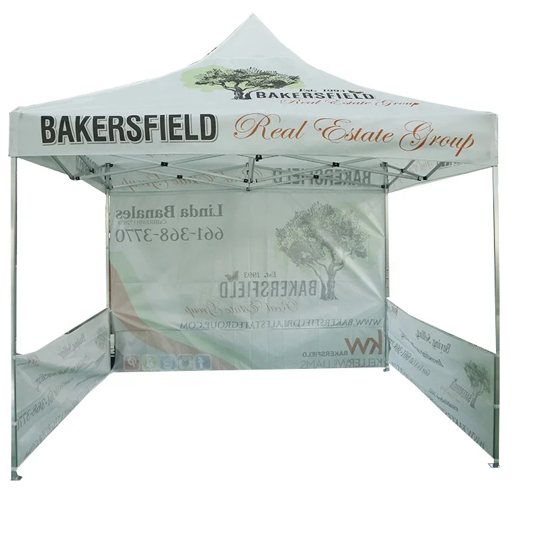 Outdoor Event Sports Trade Show Customized Printed  10x10 canopy tent with Aluminium Alloy Trolley bag