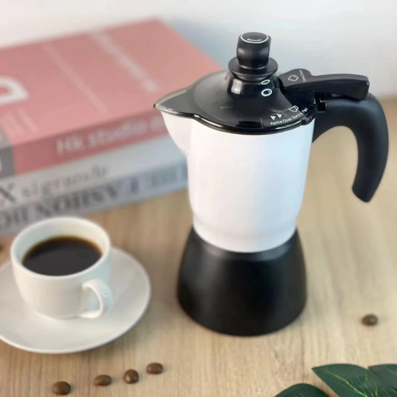 New Arrival Portable Moka Maker Pot Stainless Steel Coffee Maker Large Capacity Moka Pot With Handle