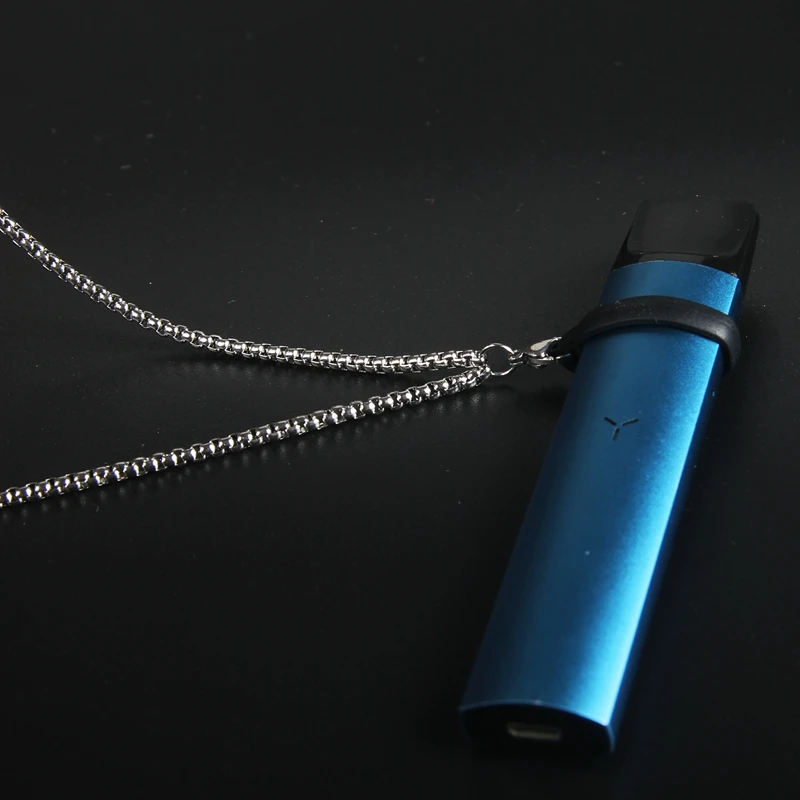 E-Cigarette Lanyard with Silicone Ring protective vape pen kit stainless steel Chain necklace rope protective for YOOZ pod