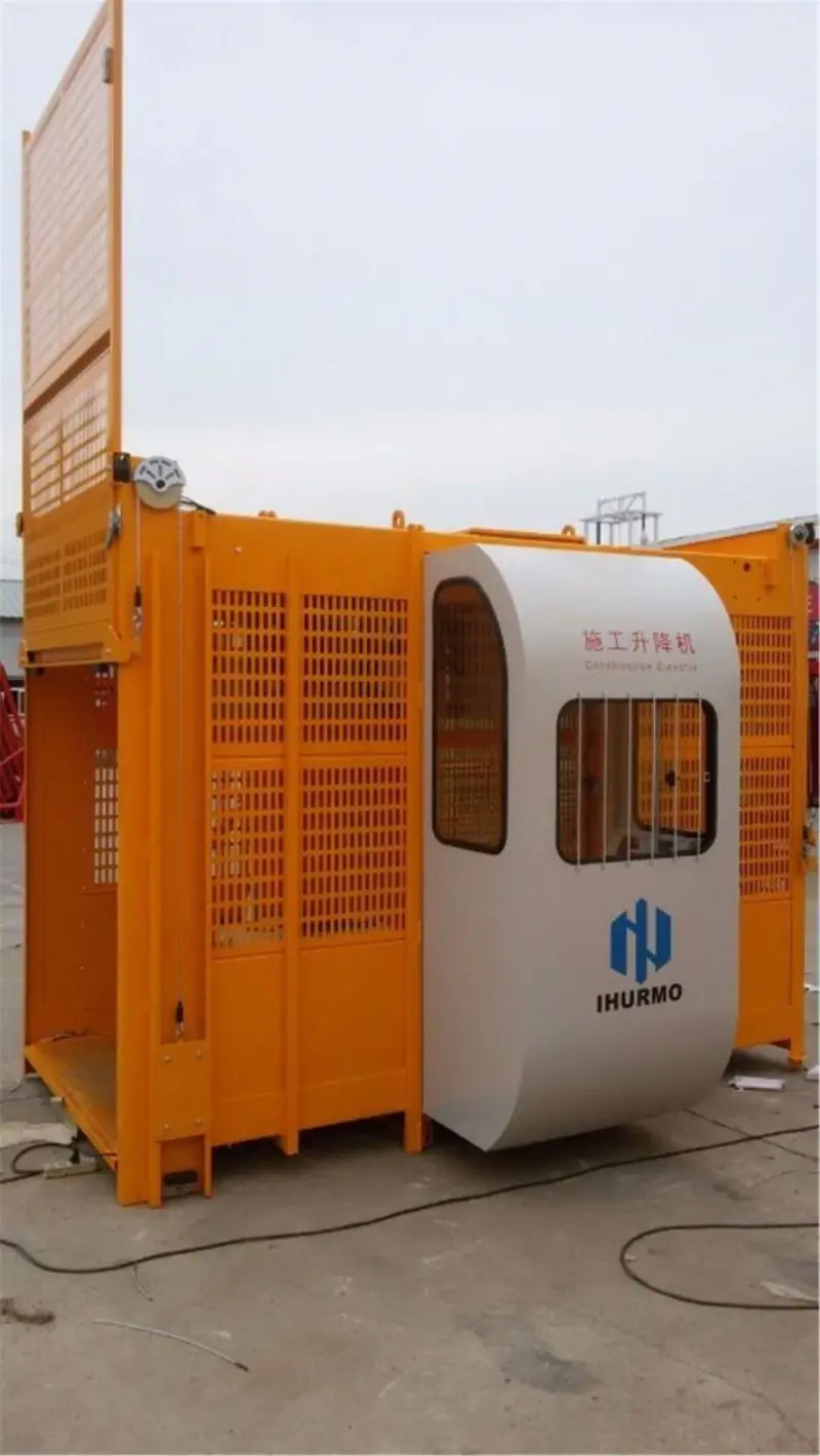 Double cages construction hoist elevator building lifting hoist construction hoist