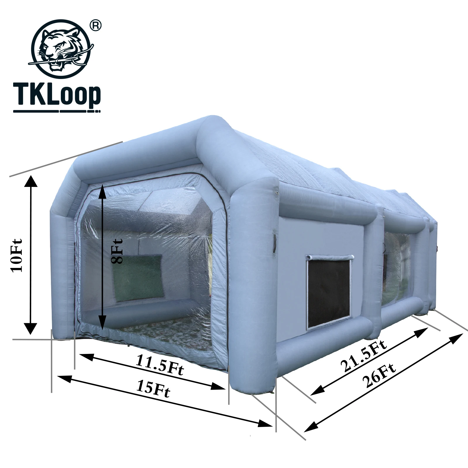 Inflatable Paint Booth 26x15x10ft with Ventilation system car spray Systems tent