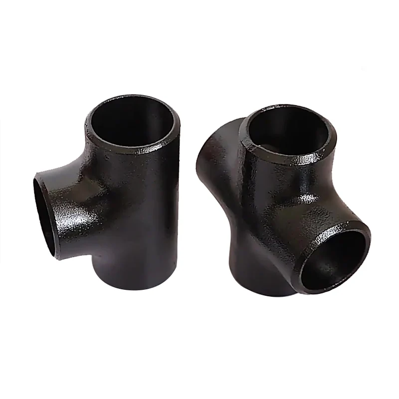 Customized ANSI Exhaust welded carbon steel tee right Angle water pipe equal diameter carbon steel tee