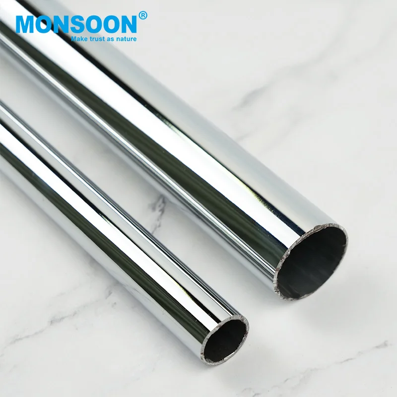 Chrome Furniture Hardware 888 stainless seamless hanging triangle wardrobe chrome steel tube