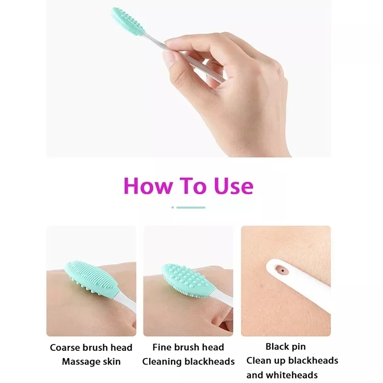 Multi Functional  lip brush applicator wholesale Tiny Exfoliate Nose Pore Cleansing Exfoliator Silicone lip scrub brush