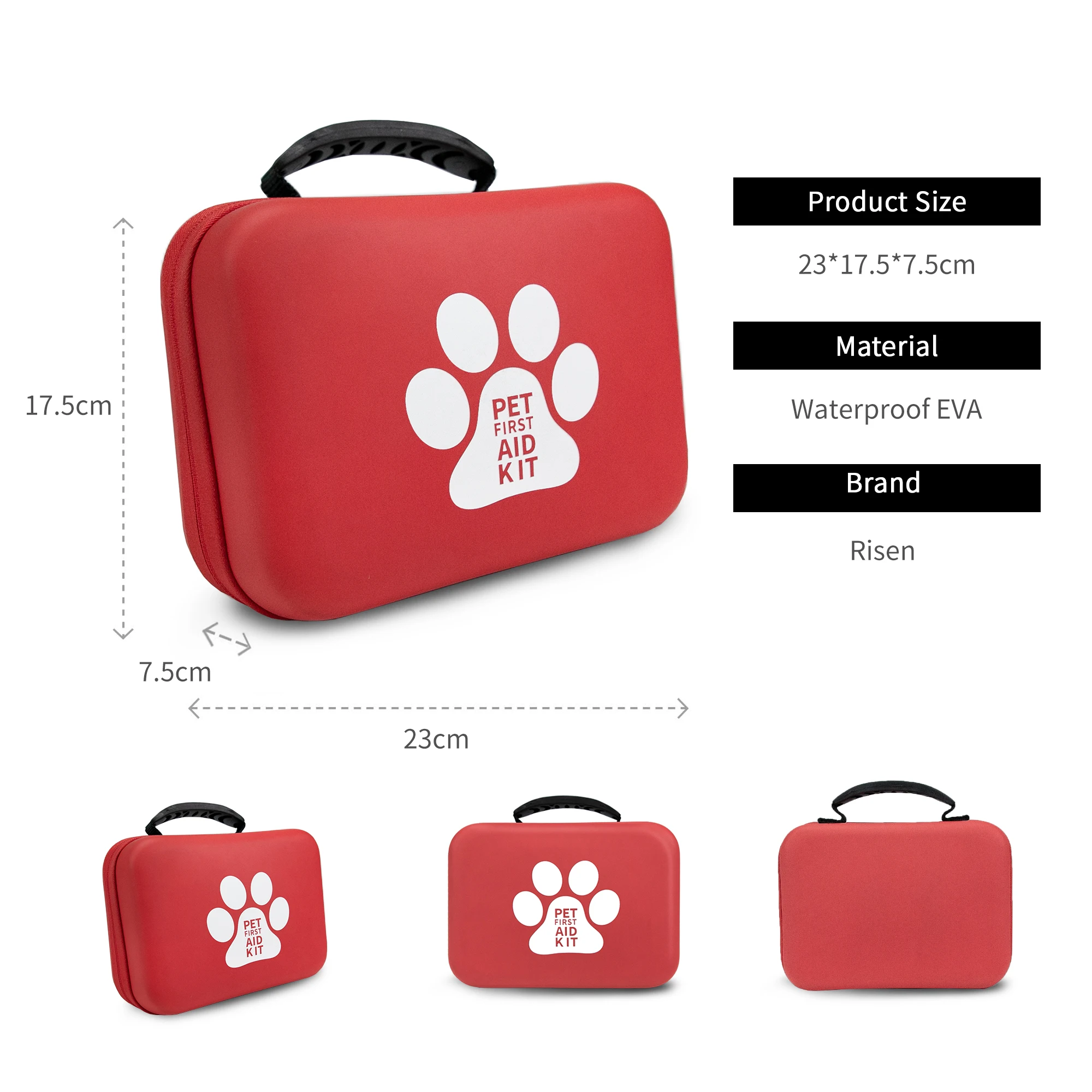 Factory Directly Customized Medical Pet EVA Rabbit First Aid Kit For Dogs First-Aid Emergency Kit With CE Certificates Support