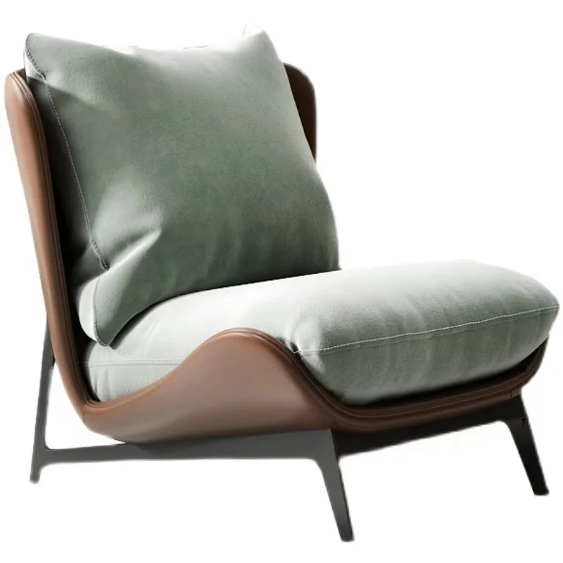 Wholesale  Modern Relax Leather Fabric Furniture Leisure Lazy Single Light Luxury Sofa Chairs for Living Room