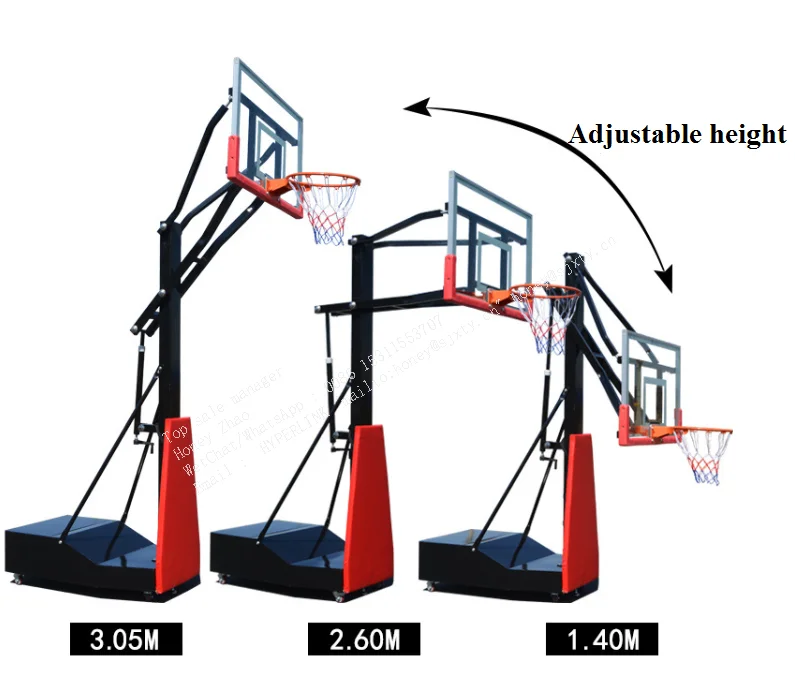 ФИБА утвержденный Портативный Открытый баскетбольный обруч баскетбольная стойка