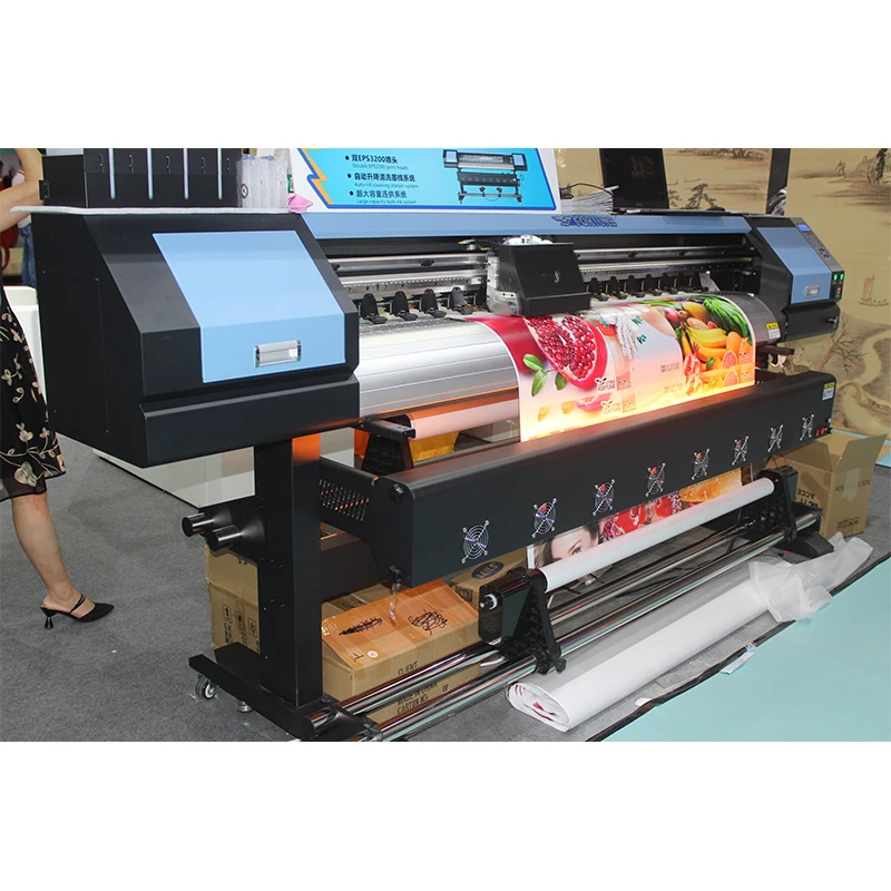 1.6m digital eco solvent printer DX5/DX7/XP600 print head canvas wallpaper inkjet plotter from guangzhou