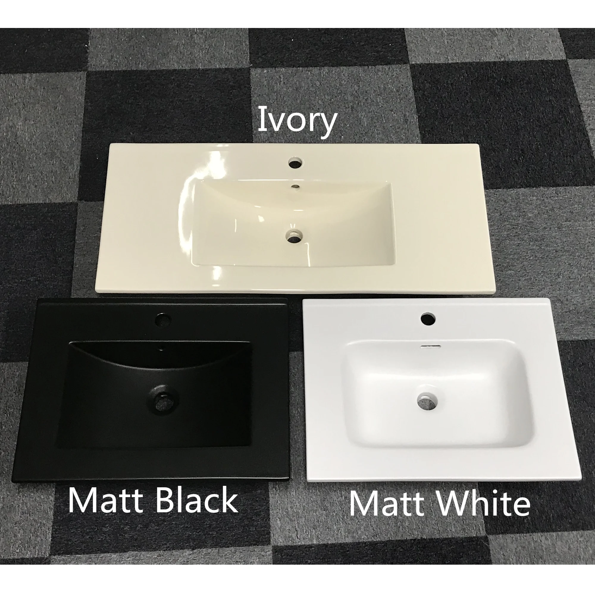 Matt Color Thin Edge Ceramic lavabo luxury Cabinet bathroom sinks wash basin