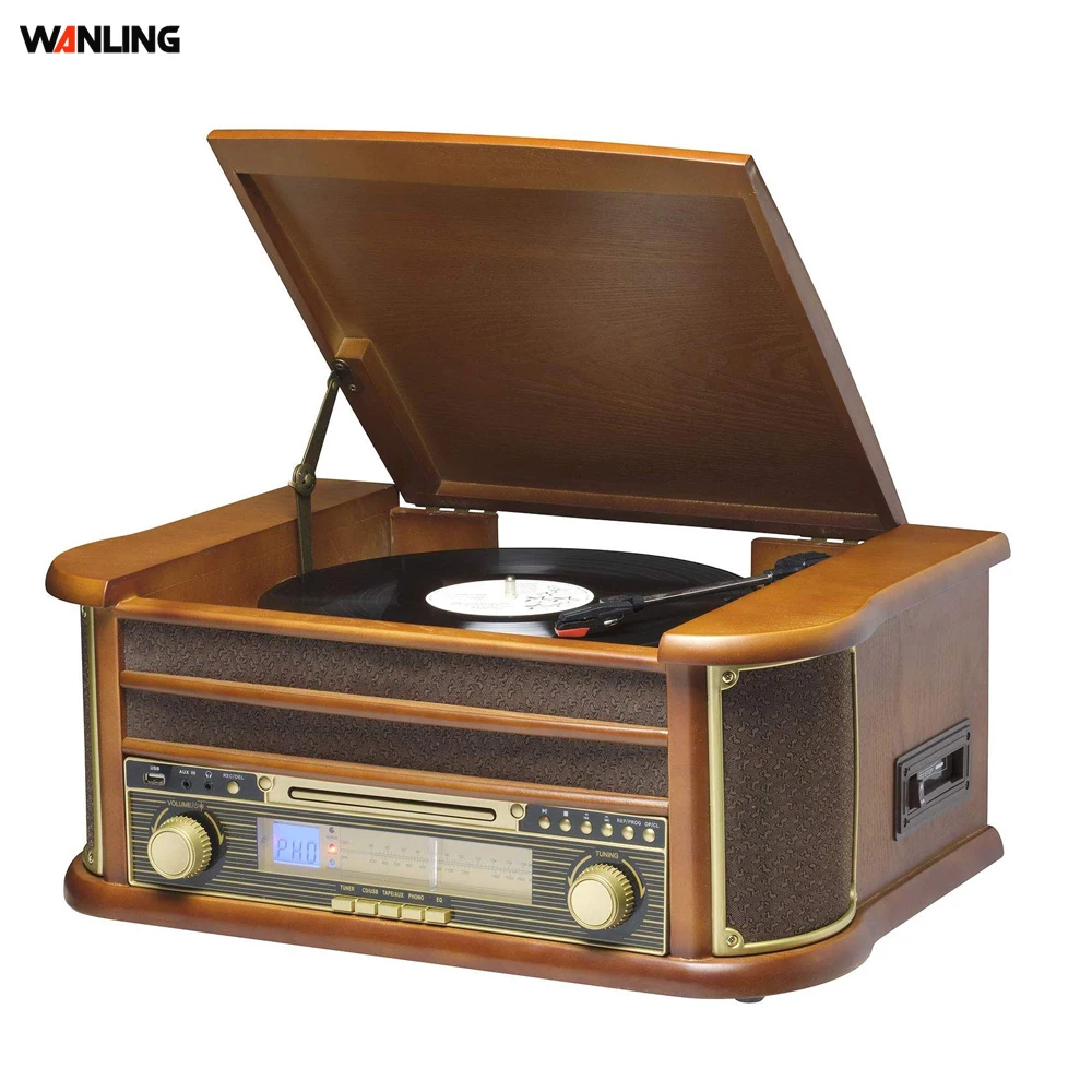 China antique turntable cd record cassette radio player vintage DAB radio record player