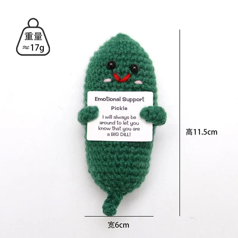 Crochet handmade cuddly toys Manufacturers Soft Knitted Animal Amigurumi Holding Card Kitting Spud Tattie Stuffed Dolls