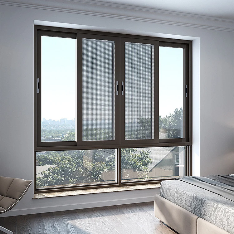 Multiple window types optional pvc doors and Windows upvc double glass sliding window
