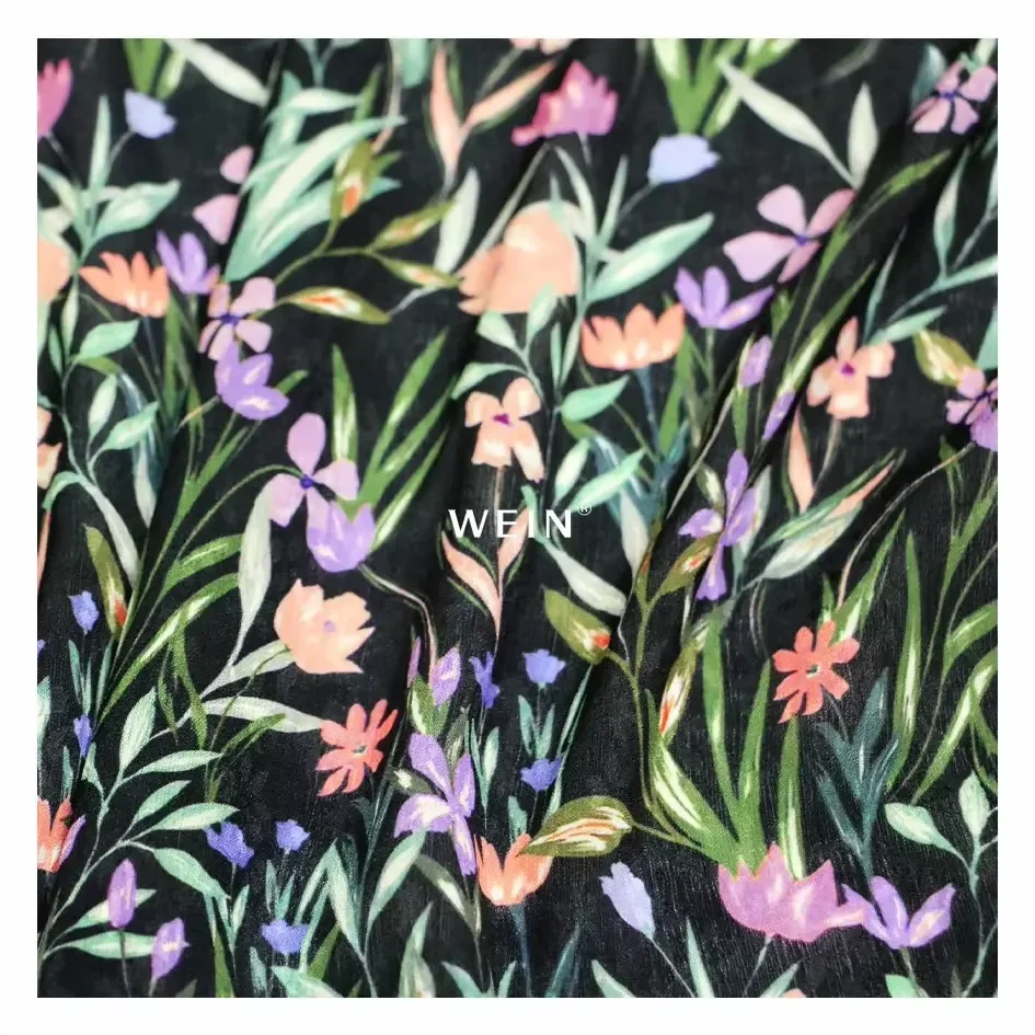 J13 100% ткань из полиэфирной ткани с цифровым принтом для модного женского платья, рубашки, текстильного материала