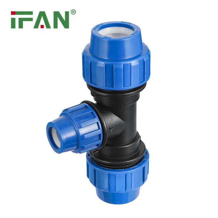 IFAN ISO 4427 PE Water Pipe Coupling PN16 HDPE Pipe Fitting Irrigation PP Compression Fitting Reducer Compression Fitting