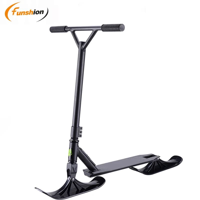 Snow Kick Bike Scooter Skis, black