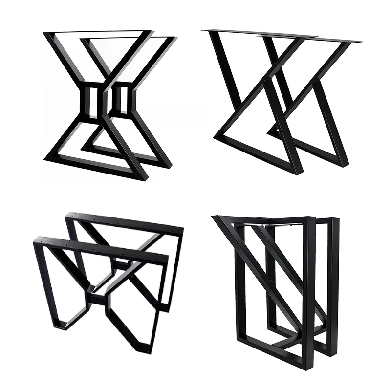 Factory Price Hotel Design Cast iron Furniture Leg Black Powder Coated Metal Table Legs