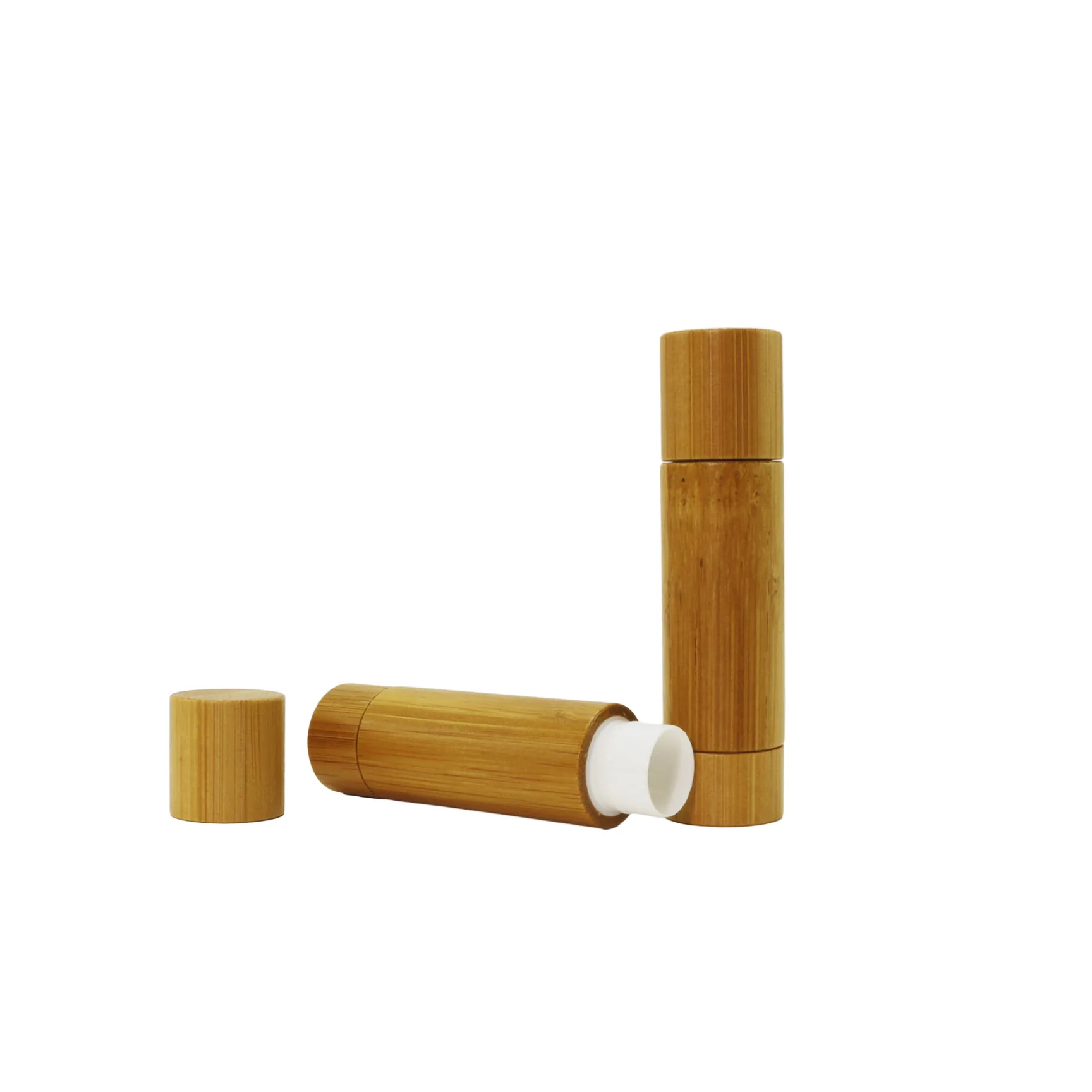 Organic lipstick eco friendly lip balm packaging 5ml 5g empty natural bamboo lipstick tube BJ-184D