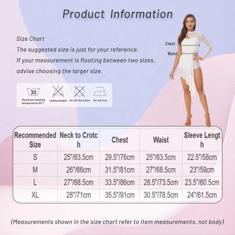 Costume Dance Womens Fashion Lace Patchwork One Shoulder Leotard Dress Ballroom Dance Latin Dress For Women