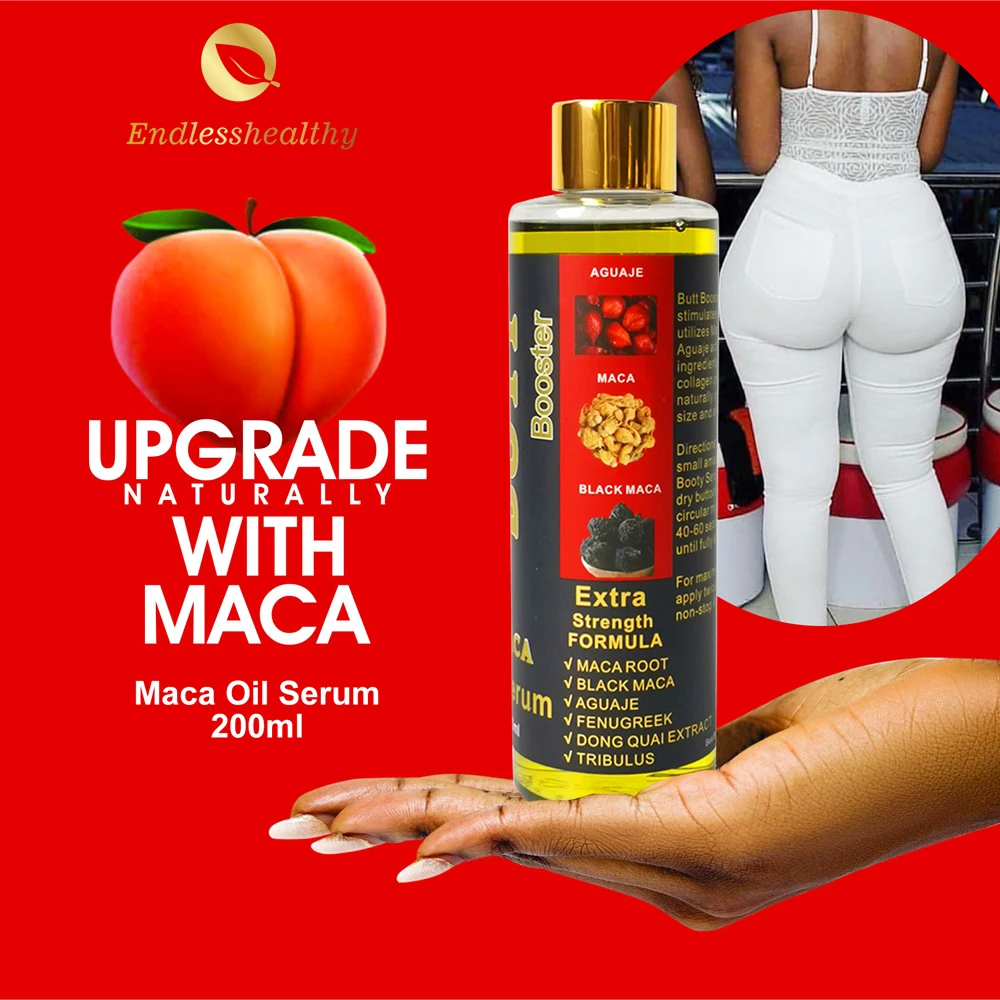 Private Label Ultimate Manufacturers Buttock Butt Hips Enlargement Aguaje Maca Oil Serum For Butt