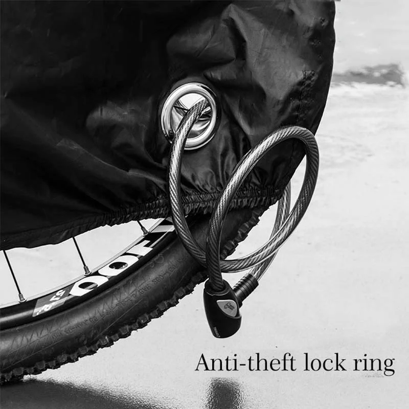 Bike Accessories Waterproof Dustproof Bicycle Rain Cover Anti-UV Foldable Black Bike Seat Cover