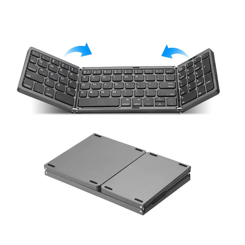 Mini Portable Folding Keyboard Thin Wireless BT Number Keypad For Mac Windows Laptop Tablet Light-Handy BT-Compatible
