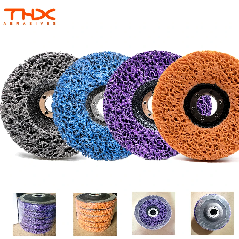 DIY 10 Pack Coral Button Wheel Purple 125 mm ( for Grinder Tool) Rust Removal Discs 125mm (22.2) and 125mm Coral Plate 125x22mm