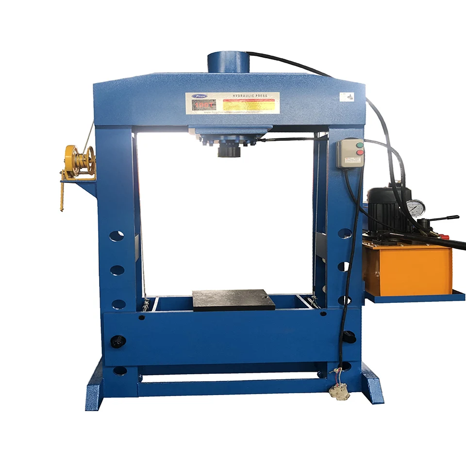 Electric and manual 100 ton electric hydraulic press machine with winch