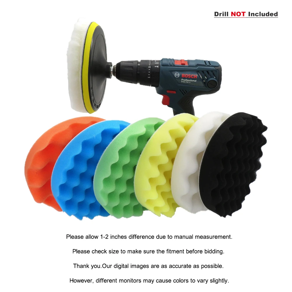 8pcs/set 7 Inch Body Repair Buffing Polishing Pads Kit For Car Buffer Polisher Compounding Polishing and Waxing