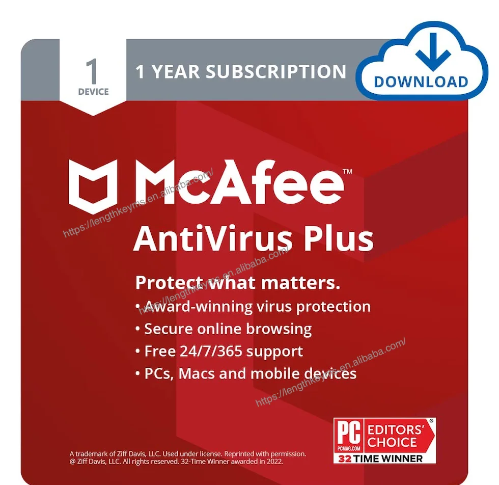 Онлайн 24/7 в наличии доставка по электронной почте устройство McAfee антивирусное Plus 2022 1 год подвязки ключей программное обеспечение для безопасности