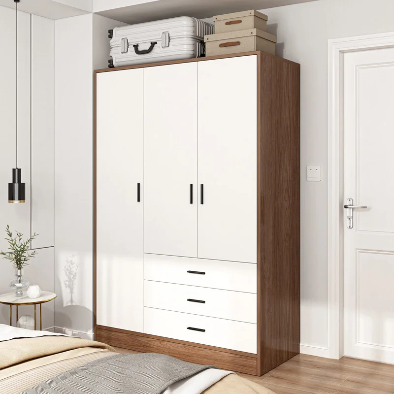 Hot sale 3 doors wardrobe with 2 high glossy drawer modern customization bedroom wardrobe China OEM factory
