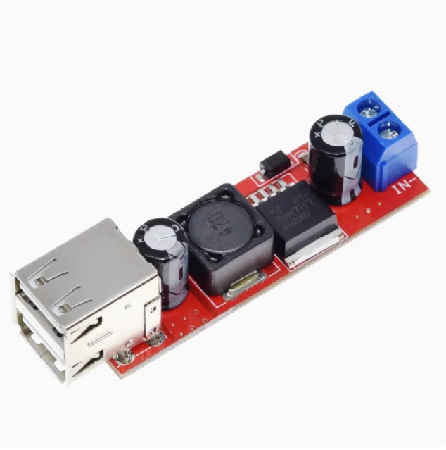 Dual USB output 9V/12V/24V/36V to 5VD-DC 3A buck voltage regulator power module Onboard charging