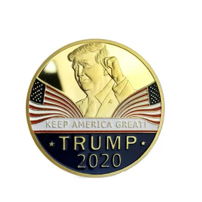 
gold coin craft US President Trump 2020 speech crafts metal commemorative coin 