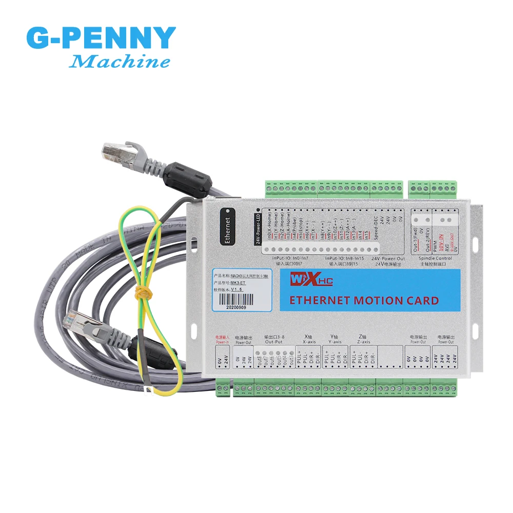 XHC Ethernet 2000KHZ Frequency For stepper motor/servo 4 axis machine cnc motion Controller board